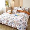 4Pcs Bedding Set, Flower Print Duvet Cover Set with sheet pillowcase,