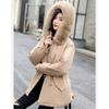 Autumn and Winter Parka Mid To Long Down Coat, Cotton Jacket Adding Velvet and Thickening Cotton Coat, Warm and Casual Cotton Jacket
