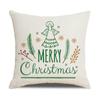 Christmas Pillow Cover Letter Christmas Tree Sofa Pillow Cover Peach Skin Cushion Home Supplies