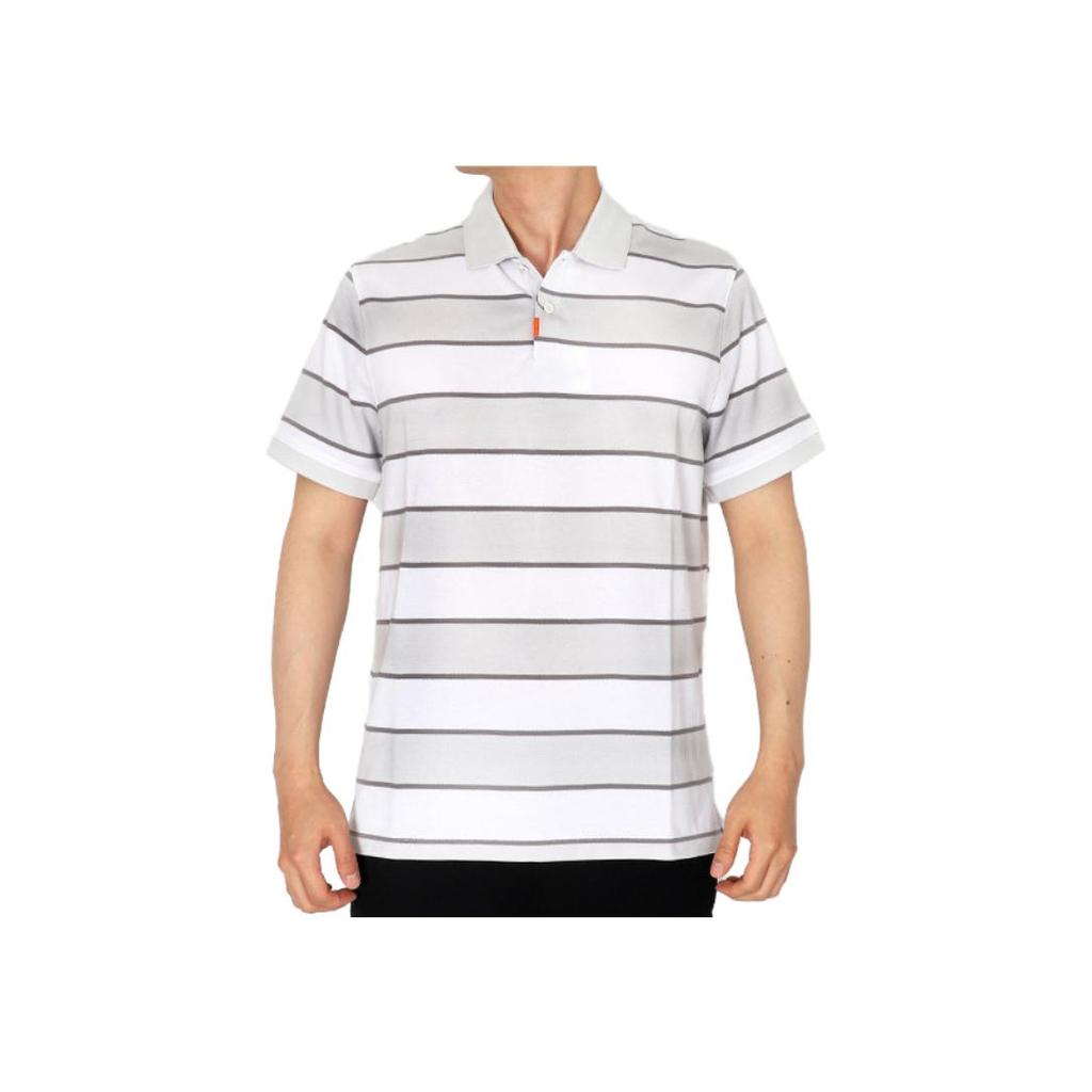 Nike Striped Print Slim Fit Pullover Polo Shirt Men Tops Gray DH0901-025