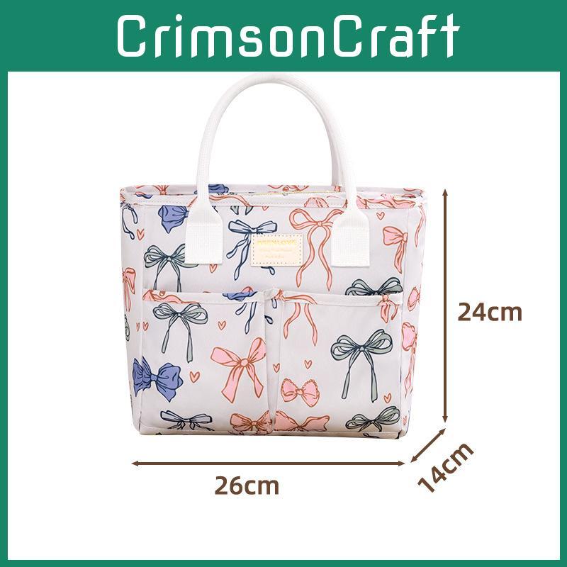 Large Cute Capacity Insulated Bag With Leopard And Bow Print Design Daily For