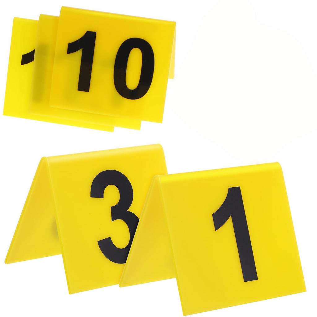 Set di 10 Segnalatori di Scena del Crimine Etichette in Plastica Resistente ad Alta Visibilità per Eventi a Tema e Dimostrazioni in Classe