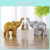 Mothers Day Gift Resin Cartoon Elephant Desktop Decor For Family Celebration
