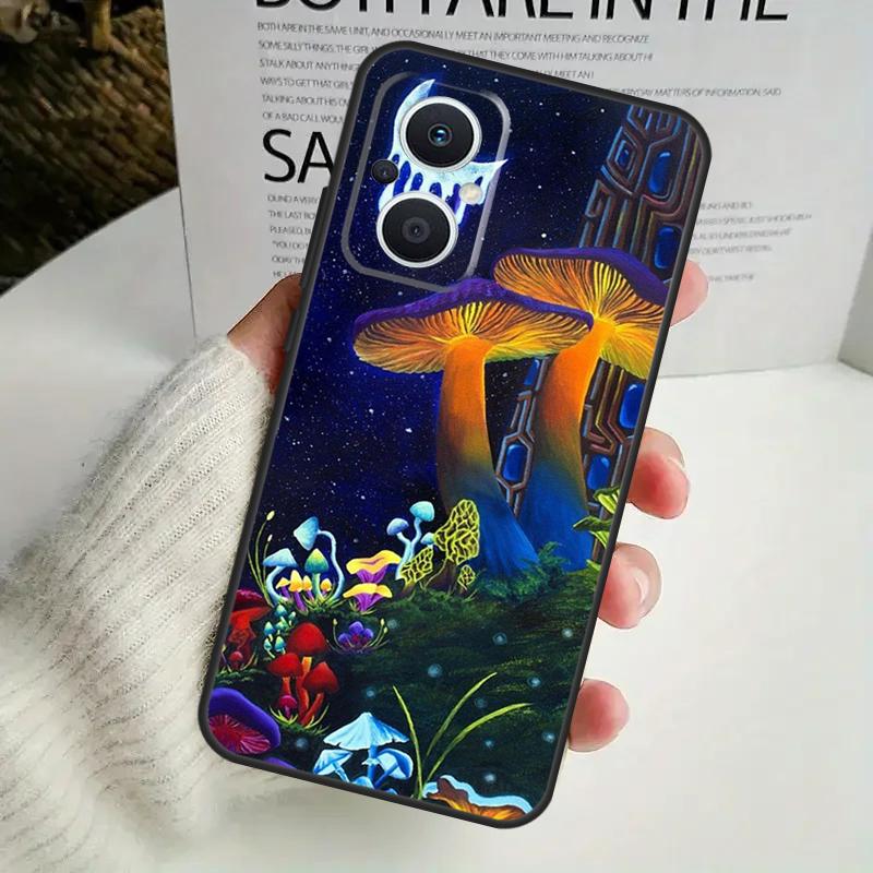 Psychedelic Mushrooms Florals Phone Case For OPPO Reno 8T 14F 13 F 12 11 10 14 Pro 7 8 Lite OPPO Find X8 X6 X5 X9 Pro Cover