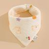 Organic Cotton Crepe Baby Drool Bib and Triangle Scarf