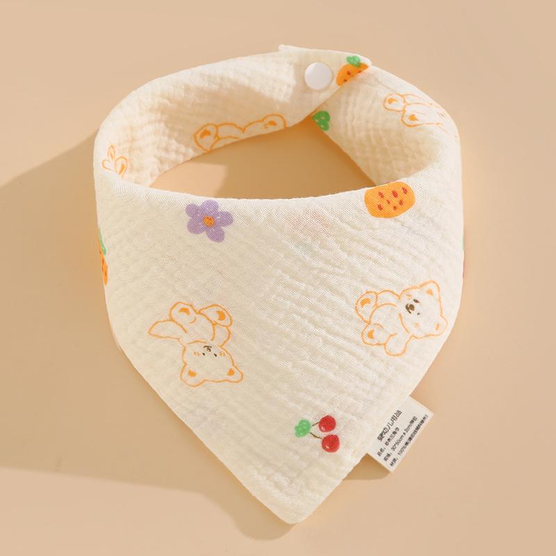 Organic Cotton Crepe Baby Drool Bib and Triangle Scarf