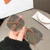 Glasses for Women, Ultra-light Large Square Frame, Korean Style Trendy Anti-blue Light High-definition Eye Protection Flat Glasses for Men