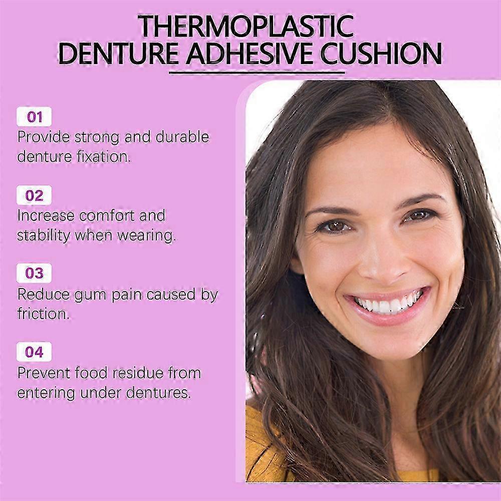 3pcs Thermoplastic Denture Adhesive &cushion Reduce Gum Pain Caused Friction Fixed Dentures Enhance Comfort Denture Care Products 3x