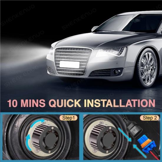 For Honda Civic 2006-2015 Super Bright LED Headlight Low Beam Bulb Combo White