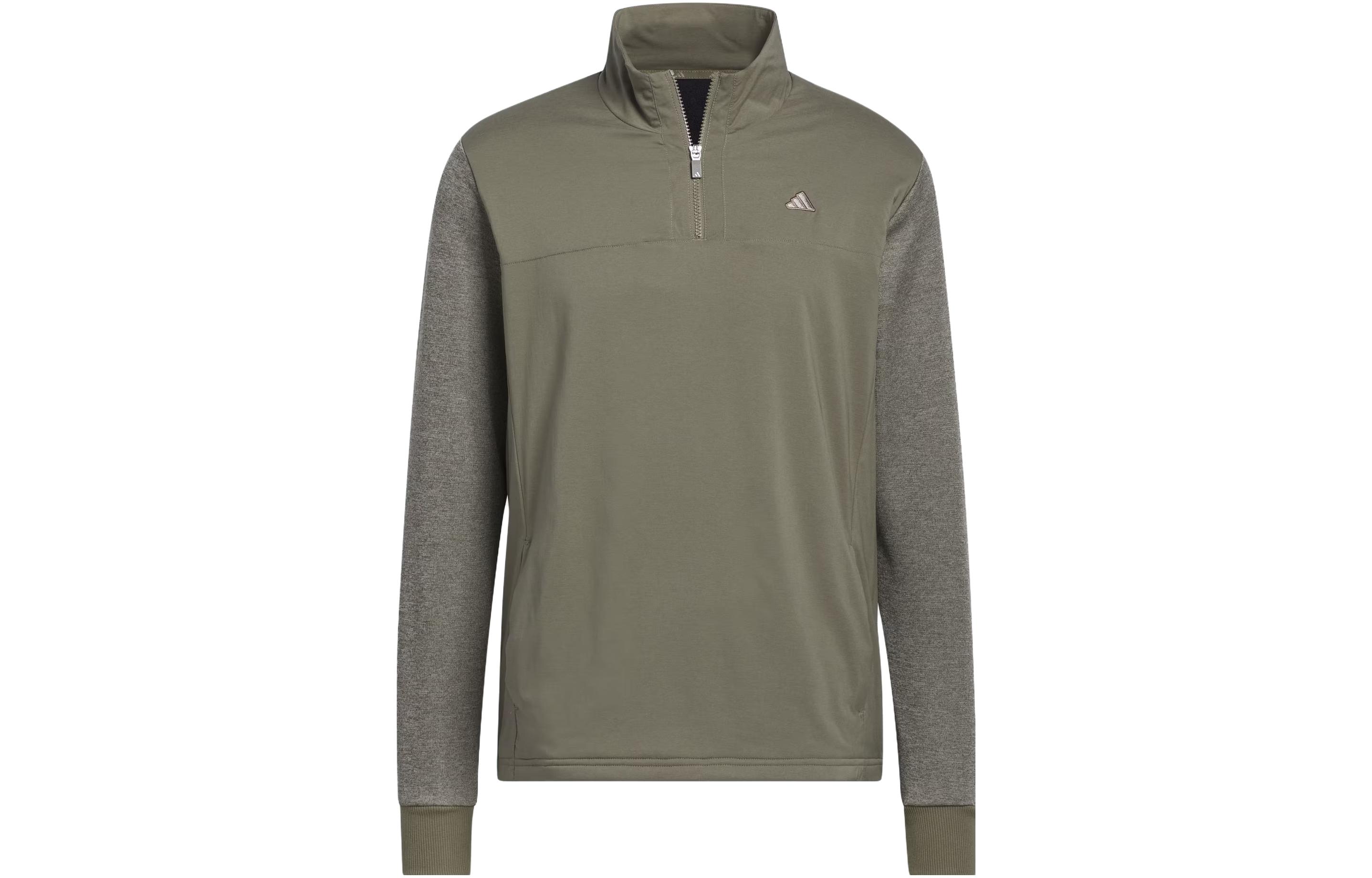 Adidas Jackets Men s Strata Olive Green Stand Collar Moderate Other II7847 S