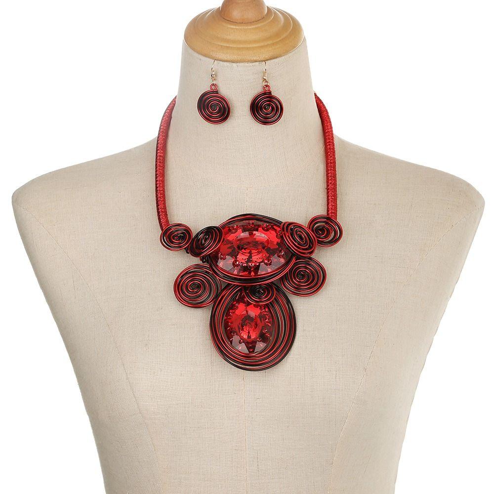 Crystal Gem Vintage Beads Necklaces Irregular Banquet Jewelry  Evening
