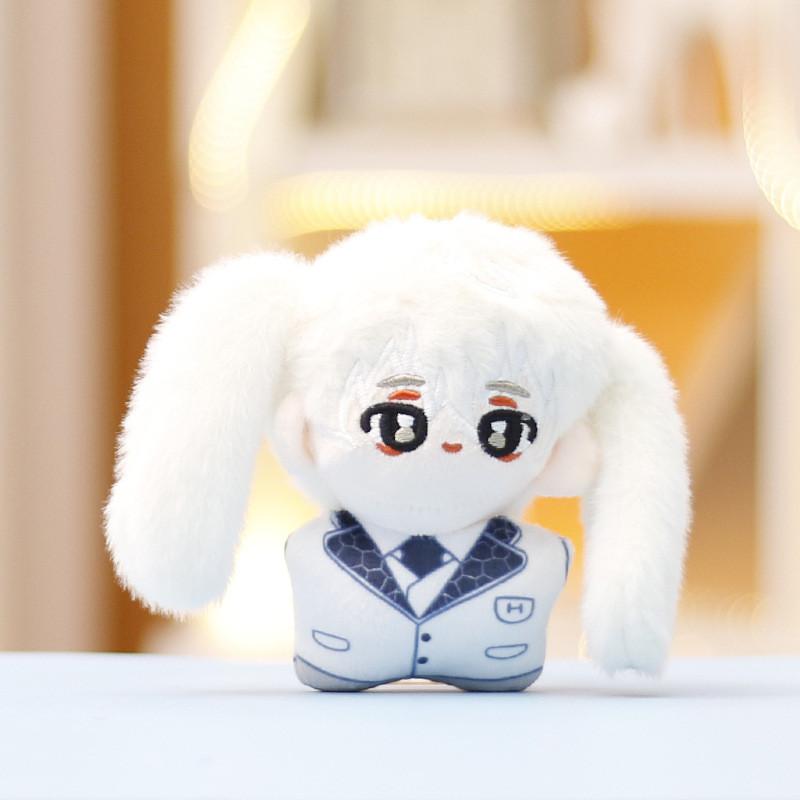 Lock Keychain Blue Cute Cartoon Girl Backpack Decorative Hanging Plush Doll