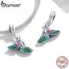 BAMOER Authentic 925 Sterling Silver Kingfisher Pendant Fit Women Original Bracelet or Bangle Fine Jewelry Gift
