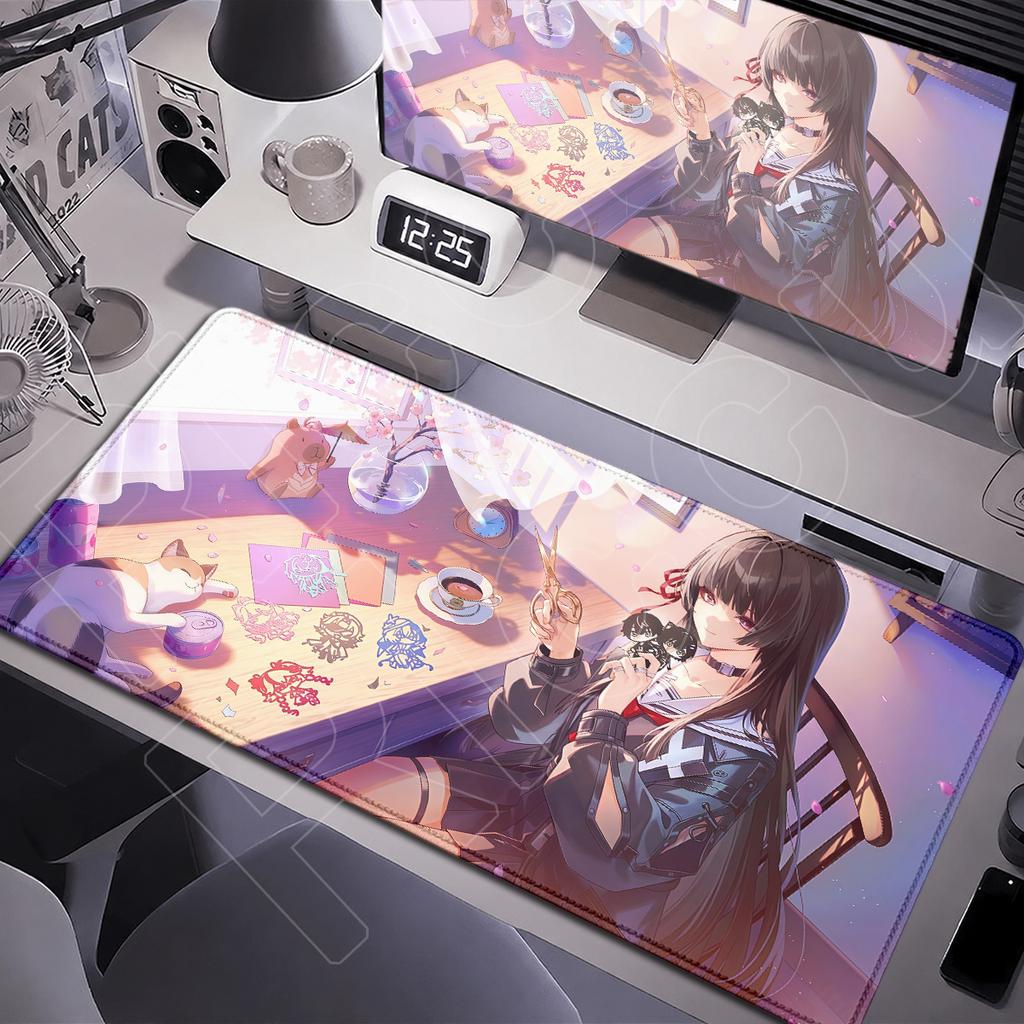 900x400mm Notebook Rubber Table Keyboard Carpet New Wallpaper Sexa Chisa Mouse Mats Large Gaming Wuthering Waves Anime Mouse Pad
