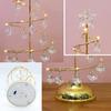 Crystal Star Iron Christmas Tree with LED Light Small XmasTree Table Lamp Christmas Decorations for Home Party New Year