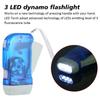3 LED Dynamo Wind Up Flashlight Hand-pressing Crank NR No Battery Torch Camping Lamp Light for Outdoor Home Blue