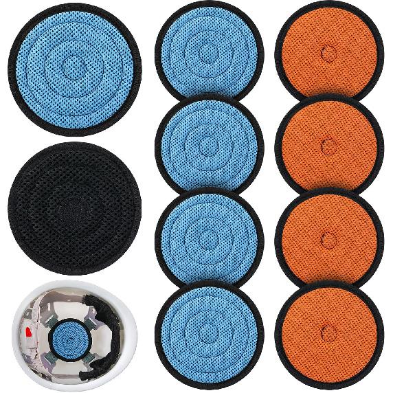 8 Pcs Hard Hat Top Pad Replacement Washable Hard Hat Pad Replacement Blue and Orange Hard Hat Cooling Liner Hard Hat Accessories