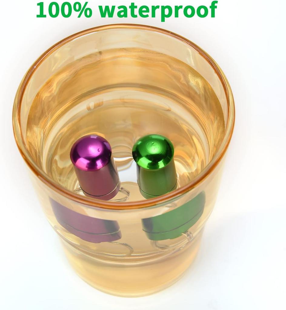 Small Portable Pill Case with Keychain(10 Pack), Urekt Waterproof Aluminum Pill Organizer Metal Mini Box Pocket Drug Storage Container for Outdoor