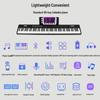 Rechargeable 88-Key Foldable Digital Piano: Bluetooth & MIDI, Perfect for Beginners & Kids