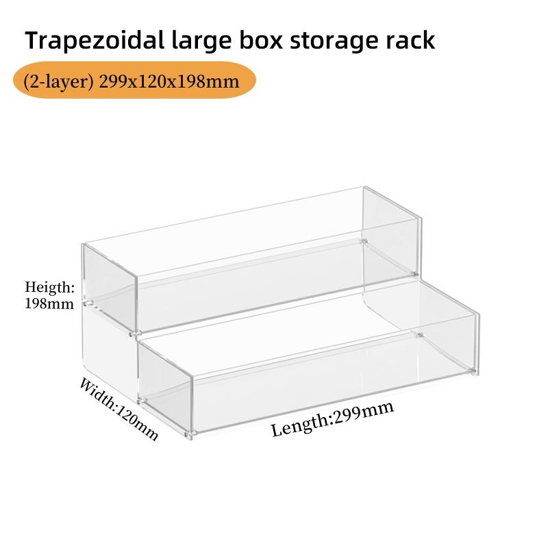 

4-layer Transparent Plastic Supermarket Display Stand Nail Polish Mall Exhibitor Ladder Staircase Vertical Makeup Container