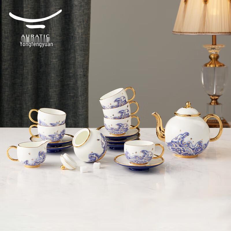 

Yongfengyuan пан. Порцеляновий кавовий сервіз Перлина моря на 17 предметів