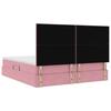 Storage Bed with Mattress Pink 160 x 200 cm Velvet