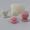 Heart Shaped Candle Silicone Mold for Making Candle Soap Plaster Ornemant Resin Craft, Rose Candle Silicone Molds