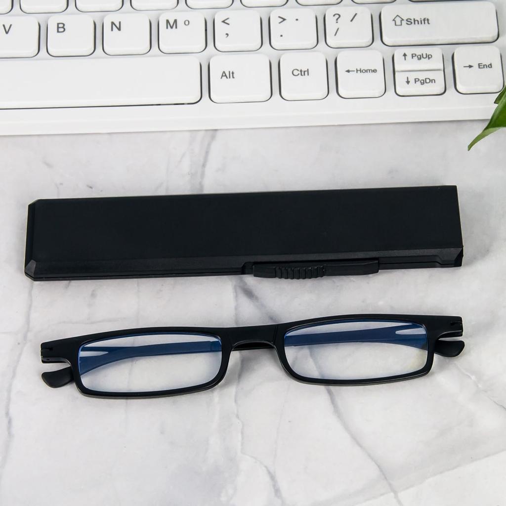 Reading Compact Design Case Lightweight Black [REAVEE] Glasses, Included, TR90, Pocket-Sized, Unisex, Stylish, +2.00