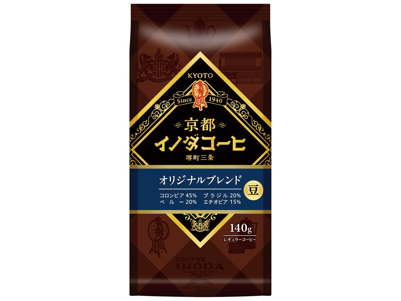 

Key Coffee Kyoto Inoda Coffee Original Blend Coffee Beans 140g x 6 packs