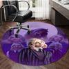1pc Addams Family Wednesday Enid1 Design Printed Area Round Carpet for Bedroom Living Room Home Decor Rugs Mat Non Slip Mat Rug for Bedside