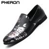 Fashion Luxury Men Shoes Black Leather Men's Casual Shoes Handmade Luxurious Comfortable Breathable Spring Fashion Men Loafers Zapatos