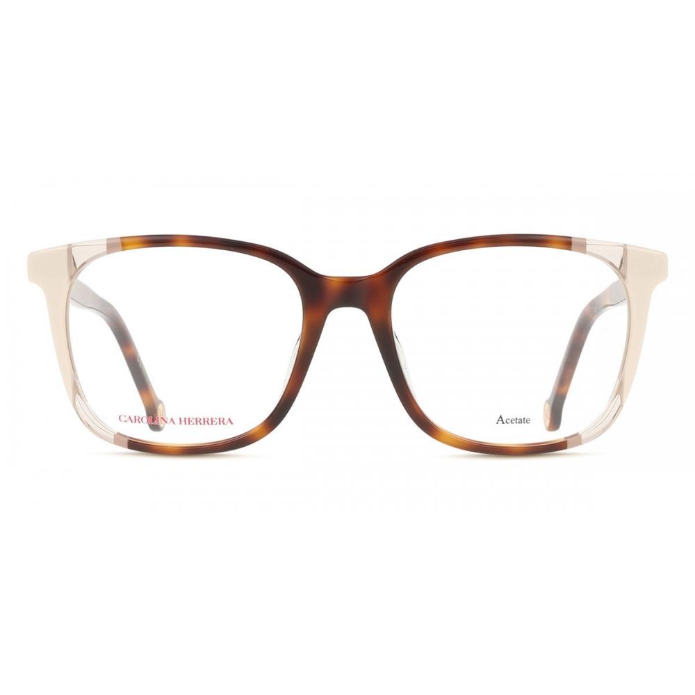 

Carolina Herrera Ch 0065 C1h Women Eyeglasses White Tortoise/52-17-145