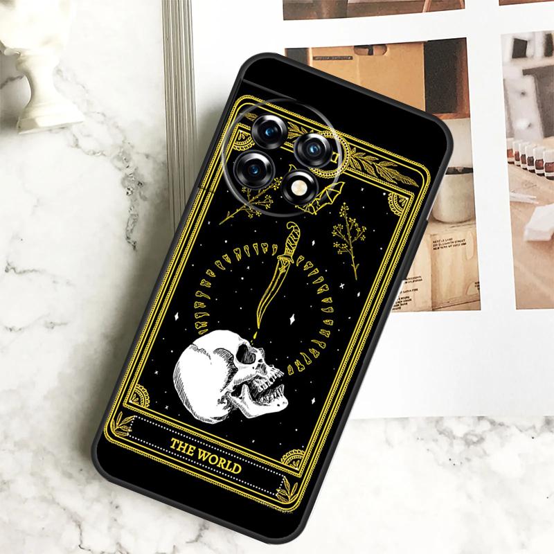 Death Tarot Case For OnePlus 12 12R 11 9 10 Pro 10R 9R 8T 10T Nord CE 2 3 Lite 2T CE4 N10 N20 N30 Cover