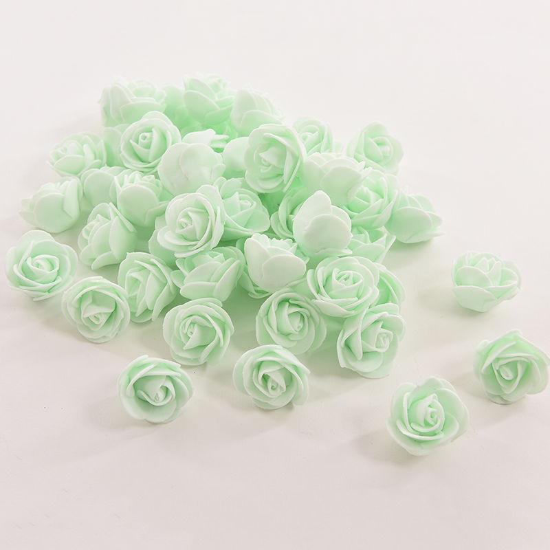 50Pcs/lot DIY Handmade Foam Flowers 3.5cm Rose Flower Head Artificial PE Foam Rose Wedding Decoratio