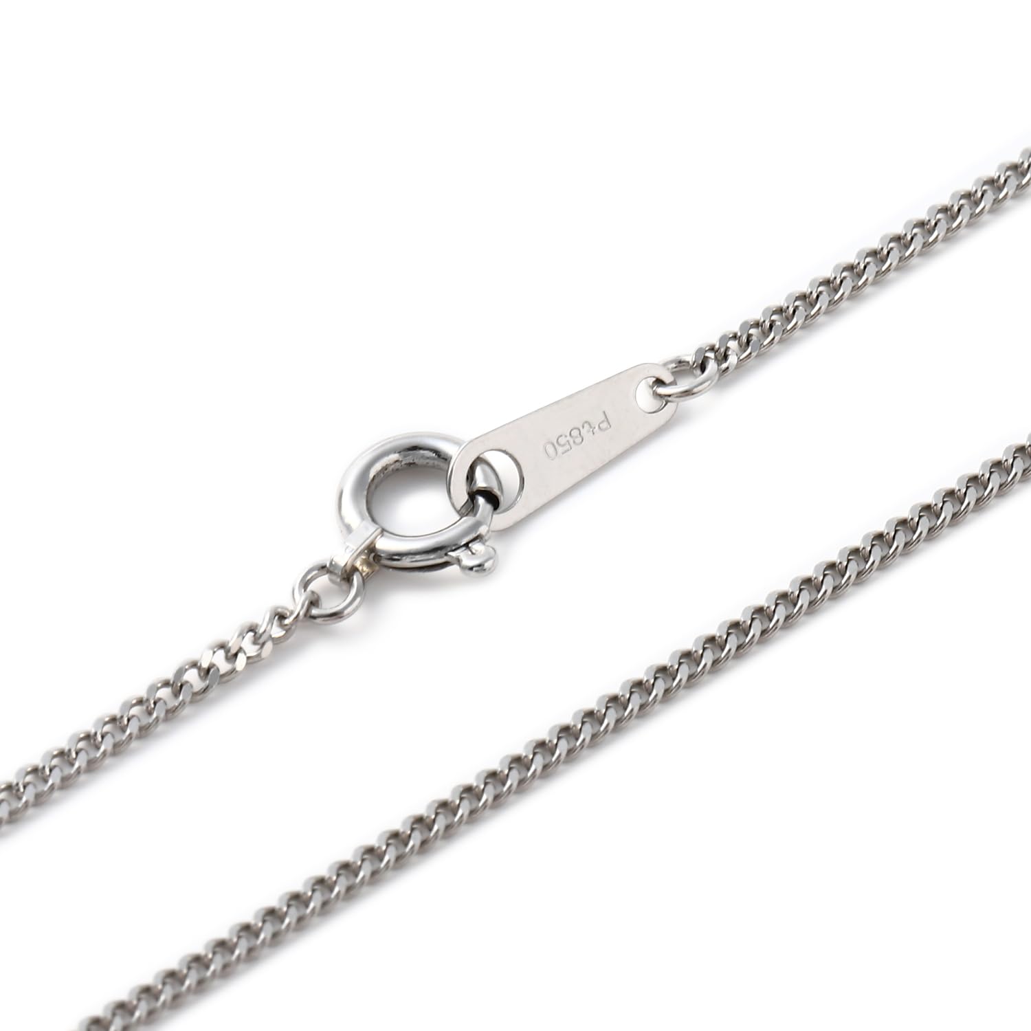 

Goods Platinum Curb Chain 50cm Stamped with Mint Bureau Certification Pt850 [Happy Shop] Necklace, 2-Sided, 3.6g, Chain, Mark,