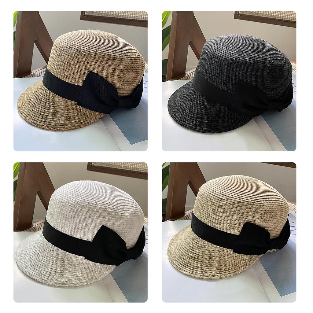 Western Straw Hat Handwoven Breathable Sun Hat British Hat Elegant Braided Belt Straw Hat Panama Hat