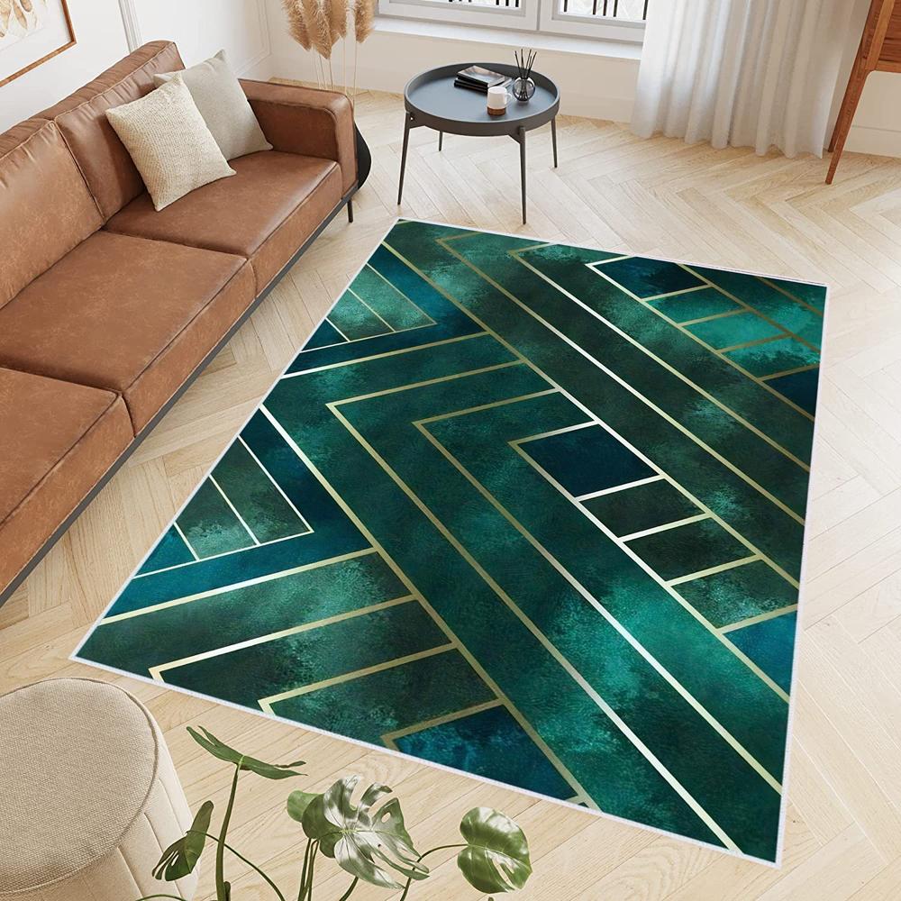 

Ковер с принтом Rovigo Home моющийся RVGHOME0489 50x80 зелёный