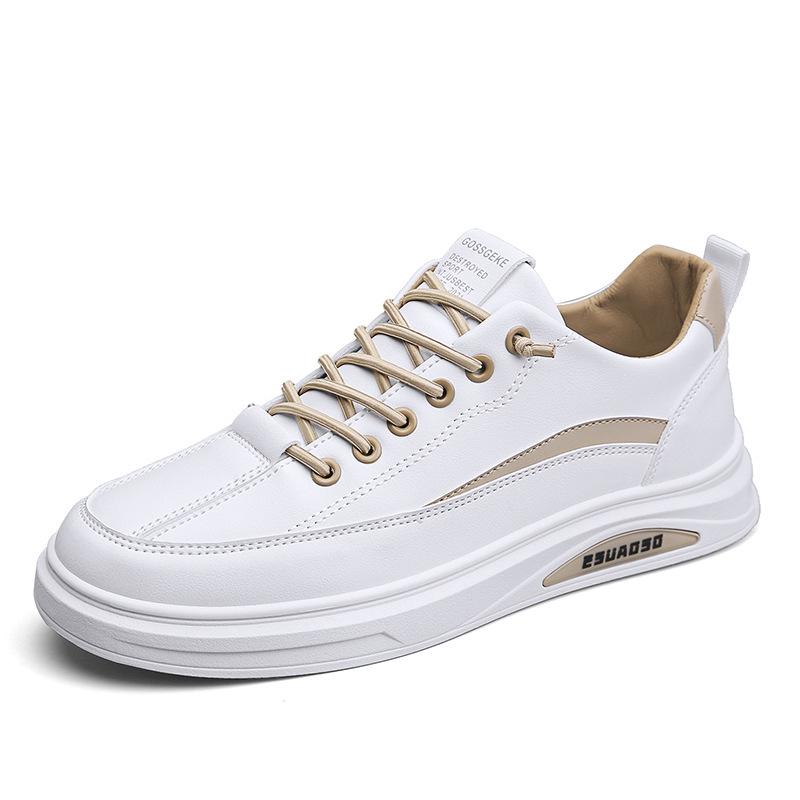 

Мужские повседневные низкие кеды из кожи с цветными блоками - Белые слипоны для занятий спортом на открытом воздухе 43 хаки/белый