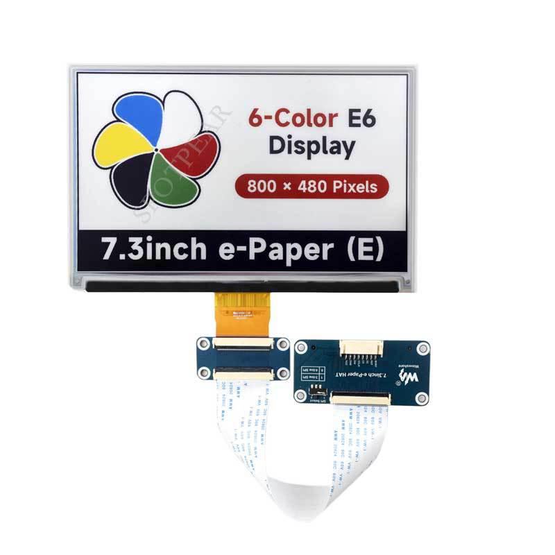 7.3" 6-Color ePaper Display for Arduino/Raspberry Pi/STM32/Jetson