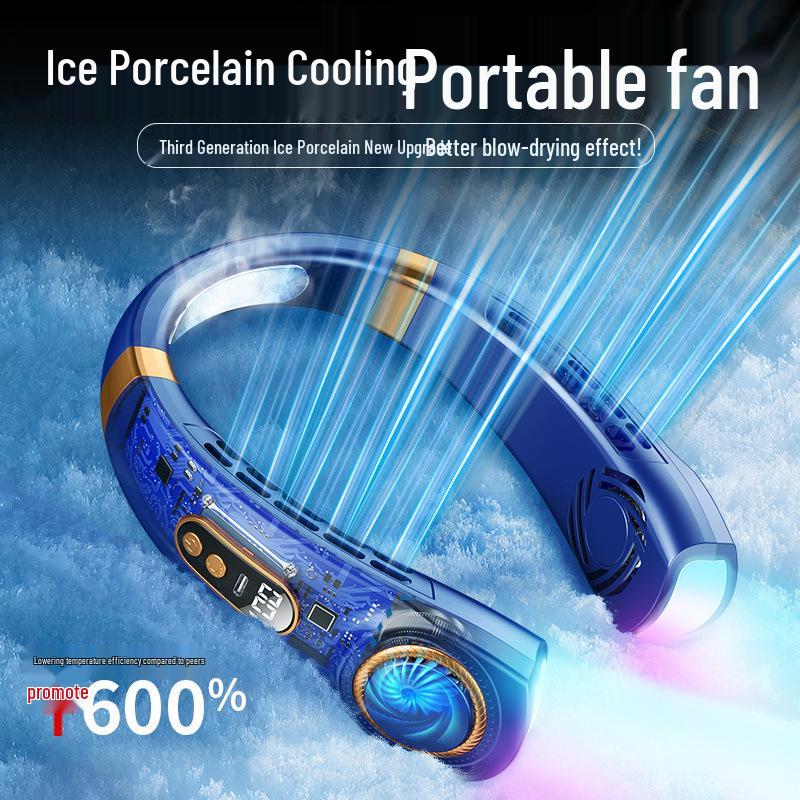 

Portable Bladeless Neck Fan – USB Rechargeable, Strong Cooling, Ideal for Outdoors & Students Standard Edition 8h