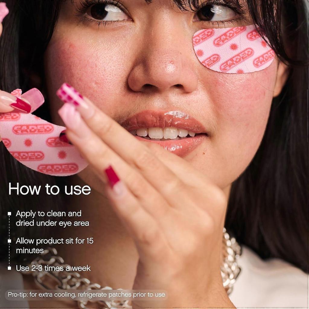 Topicals Faded Brightening Under Eye Masks | Patches To Depuff, Hydrate, Brighten and Cool | Reduce Dark Circles and Fine Lines | Contains Kojic