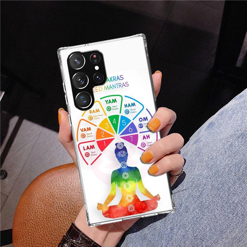 Yoga Chakra Spiritual Energy Universe Phnoe Case for Samsung Galaxy S26 S25 Edge S23 S24 Ultra S22 Plus S21 S20 FE Unique Cover