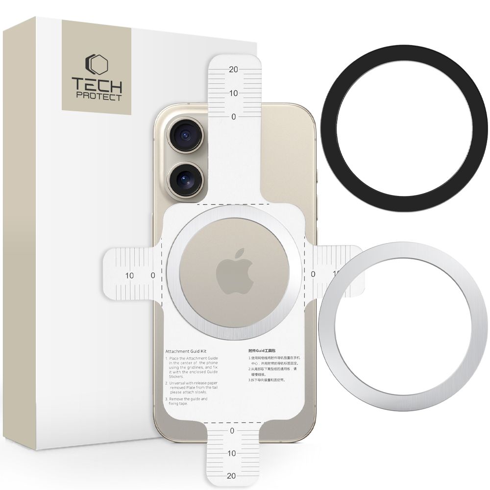 Tech-Protect Mmp-110 2In1 Magnetic Magsafe Ring Silver & Black