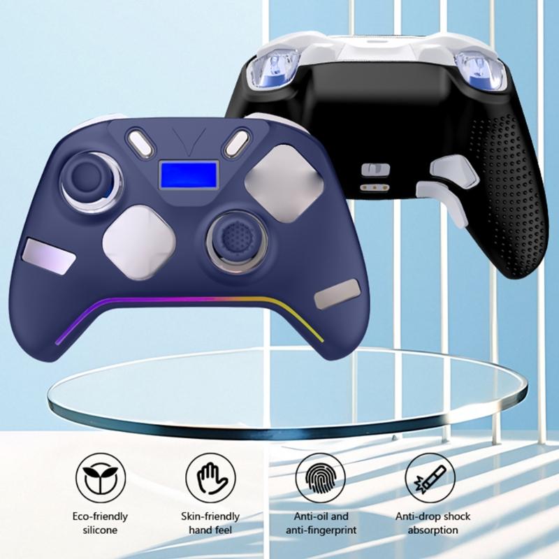Flexible Protector Case for 5 Wireless Game Controller Silicone Cover Game Handle Sleeve Scratchproof Skin