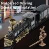 car Real electric classic train DIY puzzle assembly track train model children's toy