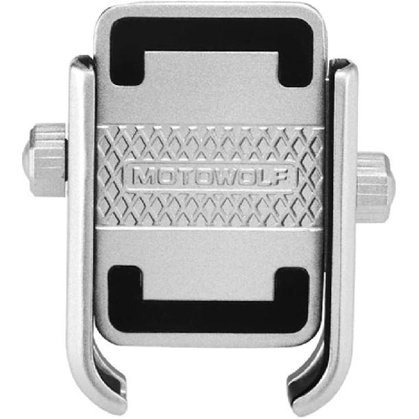 Upgraded Bike Motorcycle Phone Mount Solid Aluminium Phone Holder for Motorcycle and Bike,Anti Shake Metal Phone Holder Fits Phone up to 3.7''