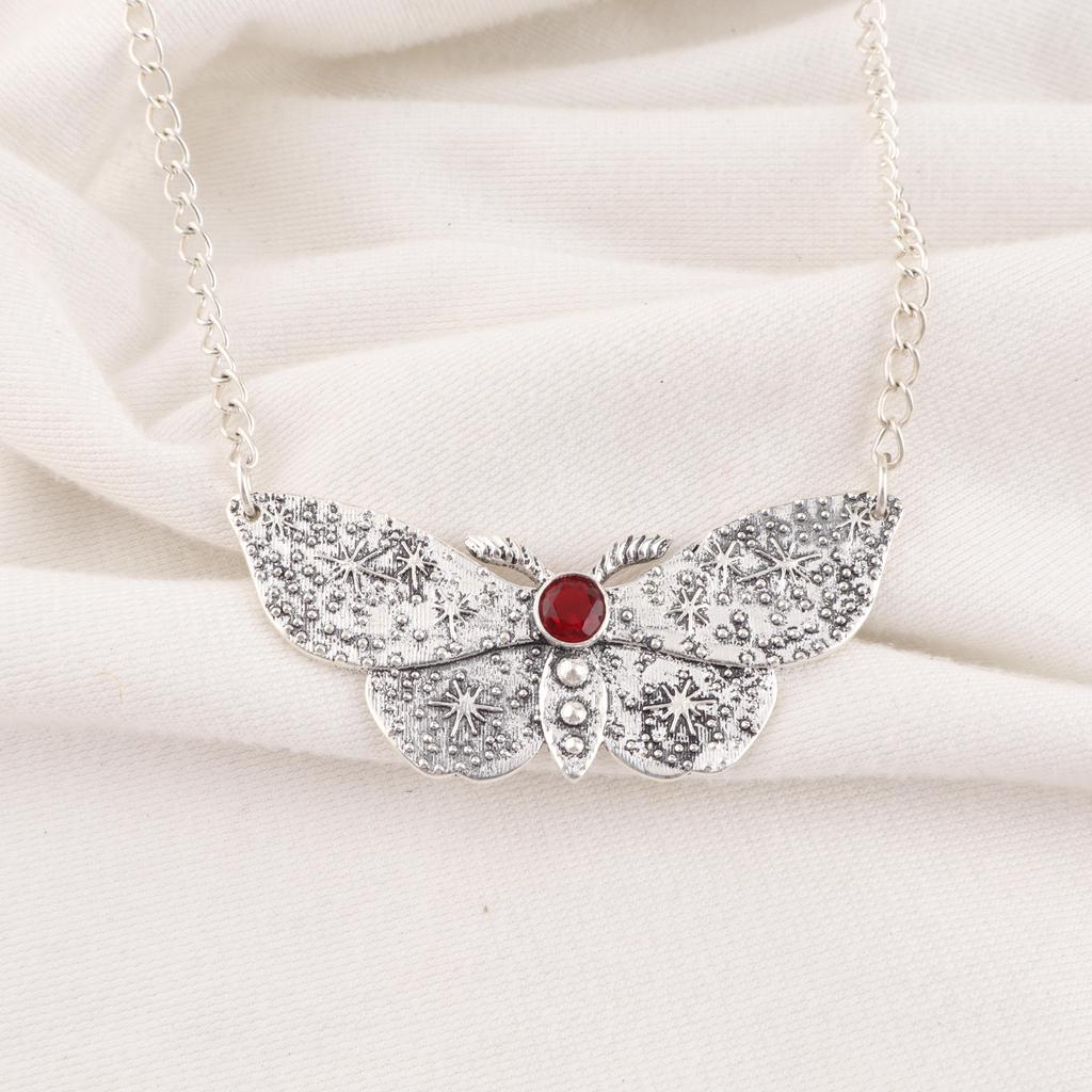 Roter Granat Schmuck, 925 Sterling Silber Anhänger, handgefertigter Edelstein Schmuck Anhänger zum Gedenktag