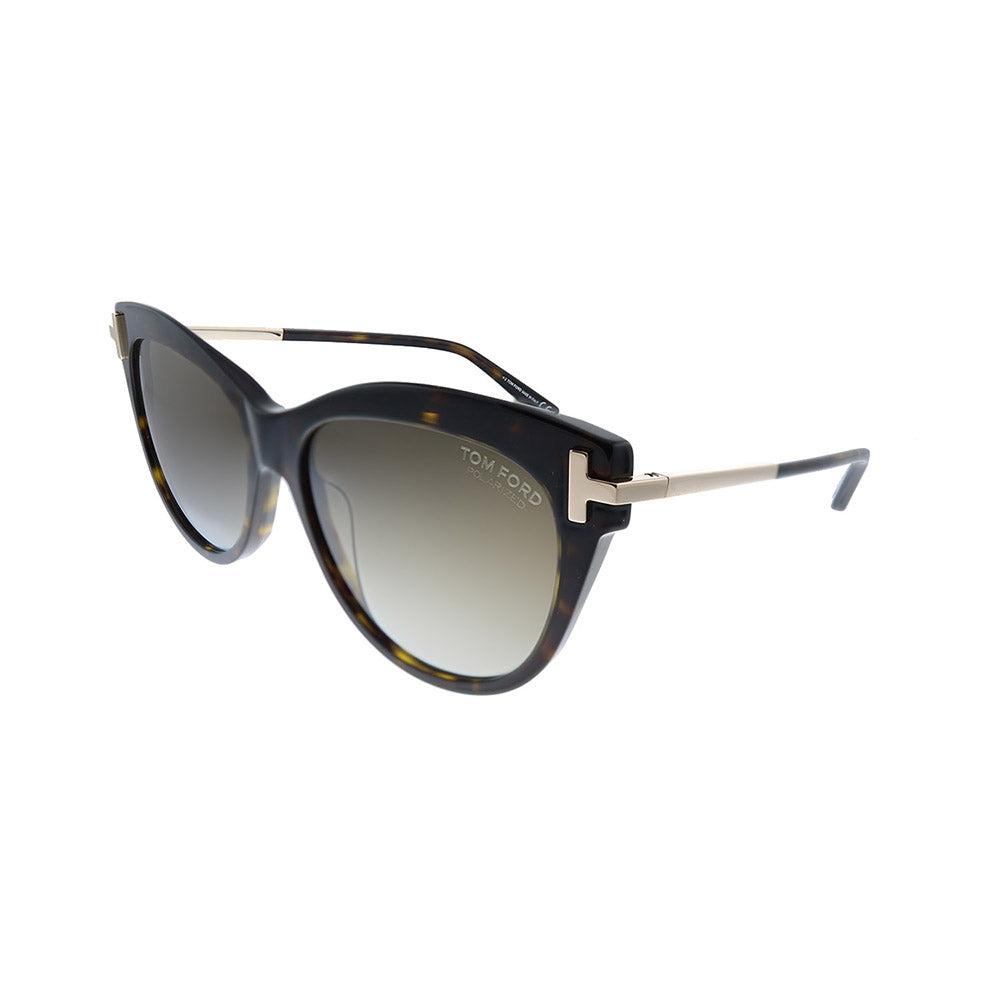 

Женские солнцезащитные очки «кошачий глаз» Tom Ford Kira TF 821 52H темно-гавана