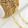 18K Vergoldetes Messing Schwere Große Ovale Kette,10*13.2mm Klobige Punk-Kabelkette für DIY Schmuck Halskettenherstellung Zubehör