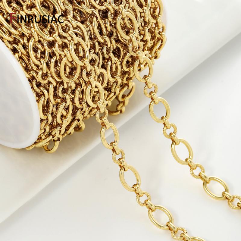 18K Gold Plated Brass Heavy Large Oval Chain,10*13.2mm Chunky Punk Cable Chain for DIY Jewelry Necklace Making Accessories